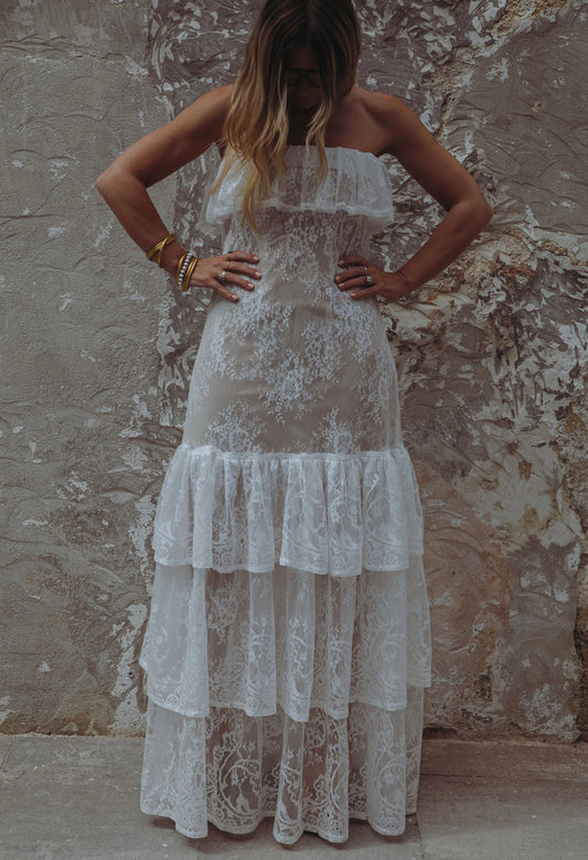 THE BARDOT DRESS {WHITE}