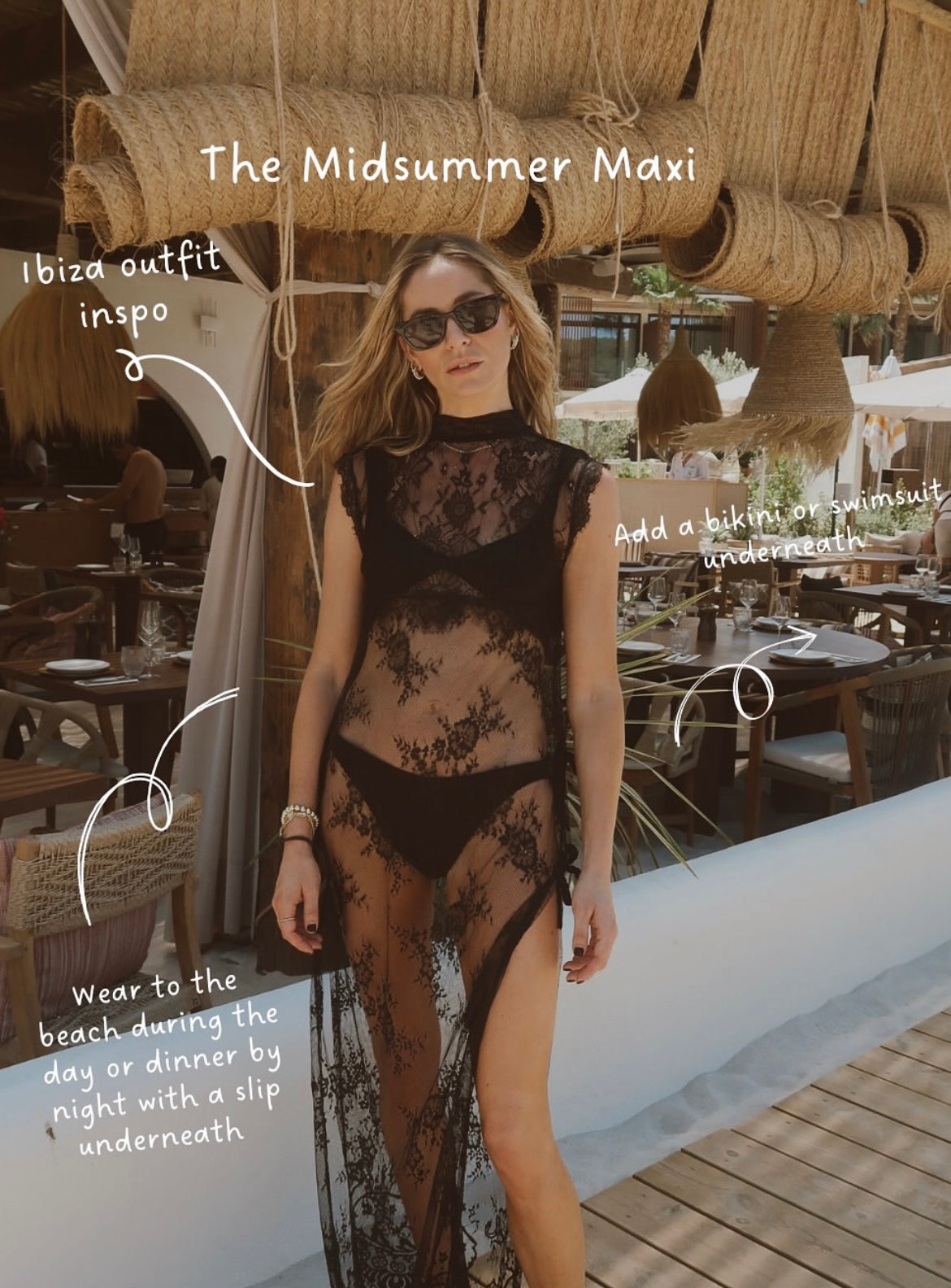 THE MIDSUMMER LACE SLIP DRESS {black}