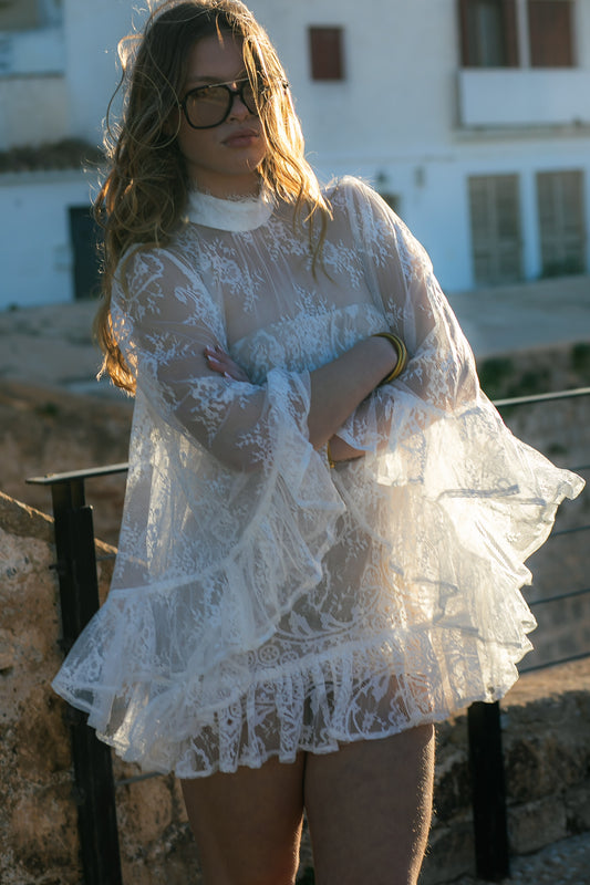 THE GIGI MINI DRESS {WHITE}