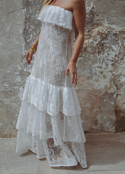 THE BARDOT DRESS {WHITE}