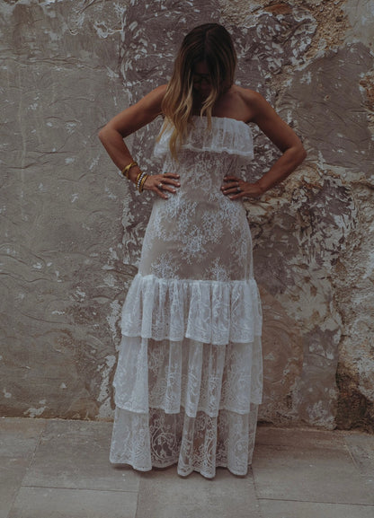 THE BARDOT DRESS {WHITE}