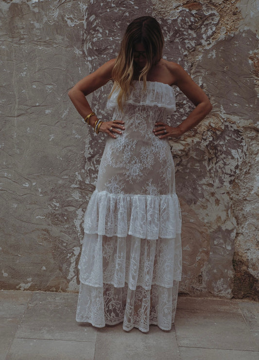 THE BARDOT DRESS {WHITE}