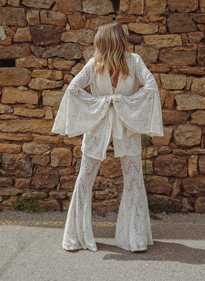 THE PATSY SMOKING JACKET {cream lace}