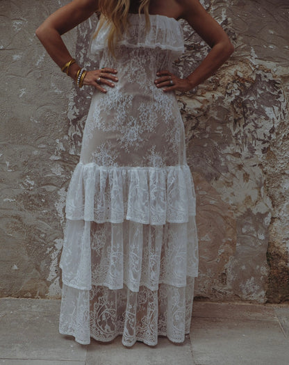 THE BARDOT DRESS {WHITE}