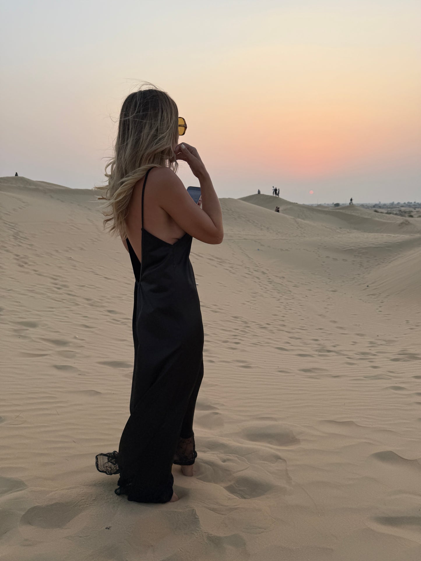 LA DOLCE VITA SLIP DRESS {BLACK}