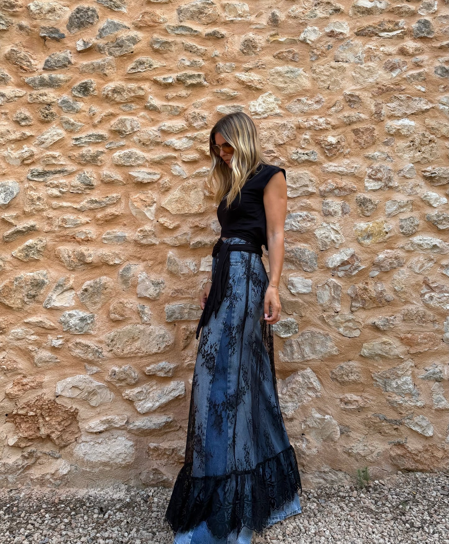 THE BOHÈME SLIP DRESS {BLACK}
