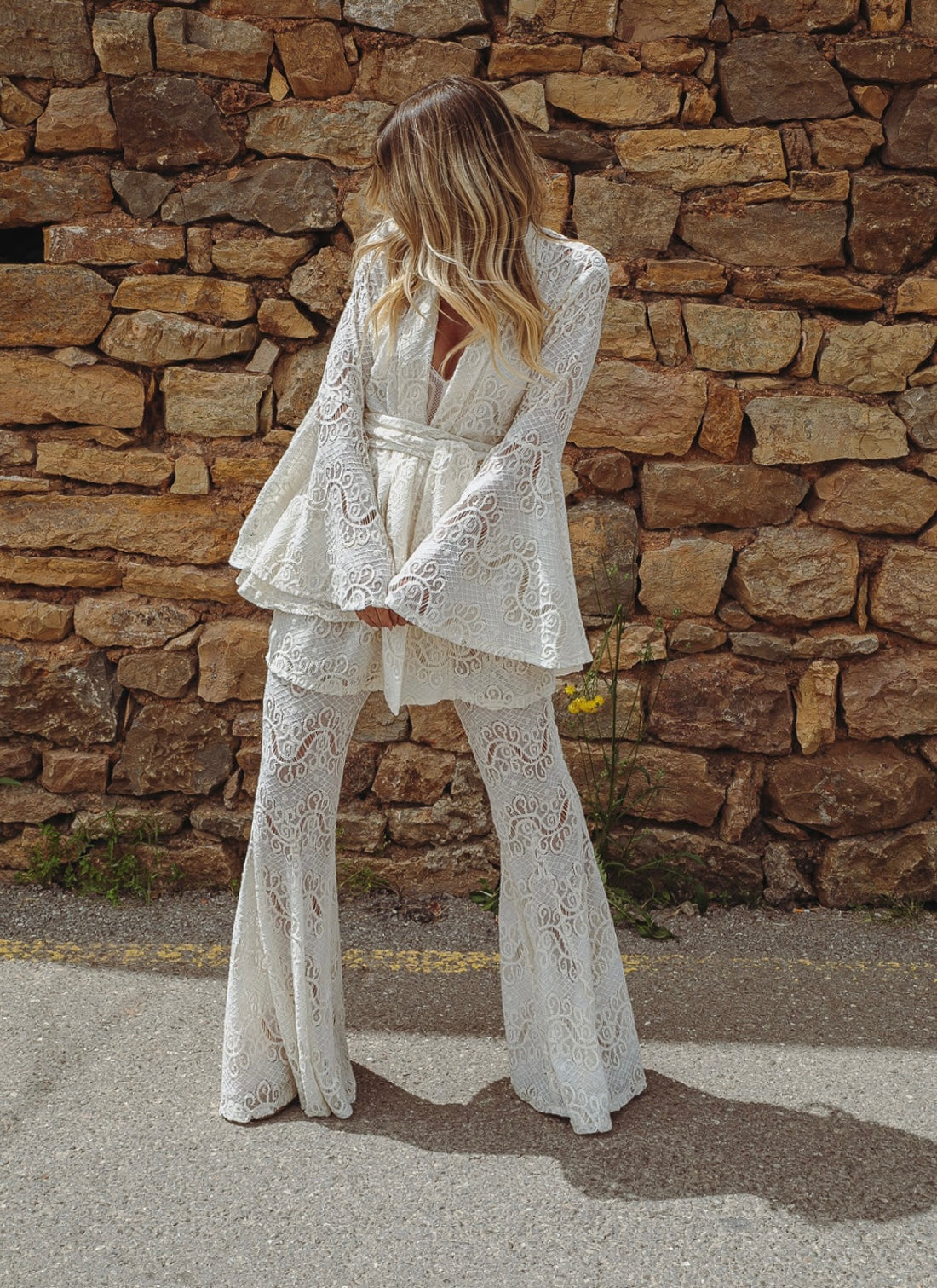 THE PATSY SMOKING JACKET {cream lace}