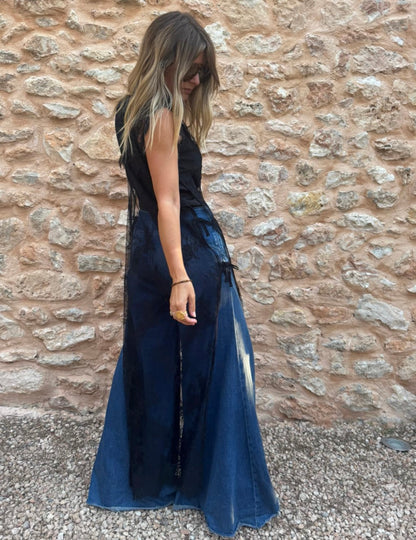 THE MIDSUMMER LACE SLIP DRESS {black}