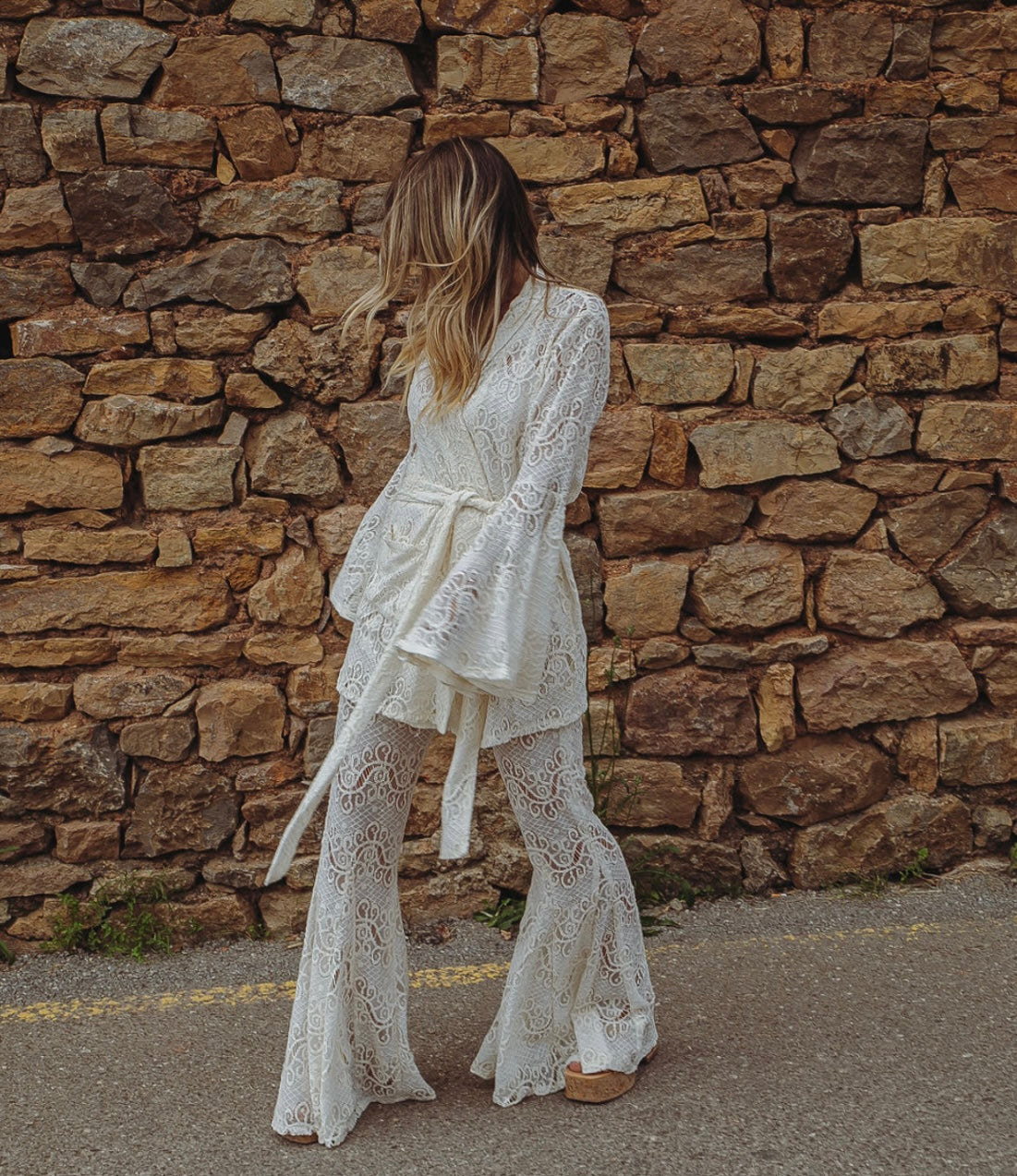 THE PATSY SMOKING JACKET {cream lace}