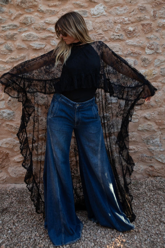 THE SUKI MAXI CAPE/DRESS  {onesize/black}