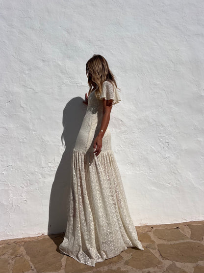 VERGE OF CROCHET MAXI DRESS
