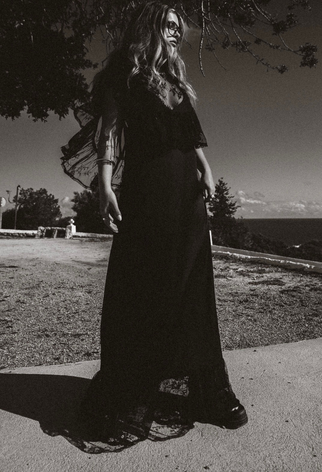 LA DOLCE VITA SLIP DRESS {BLACK}