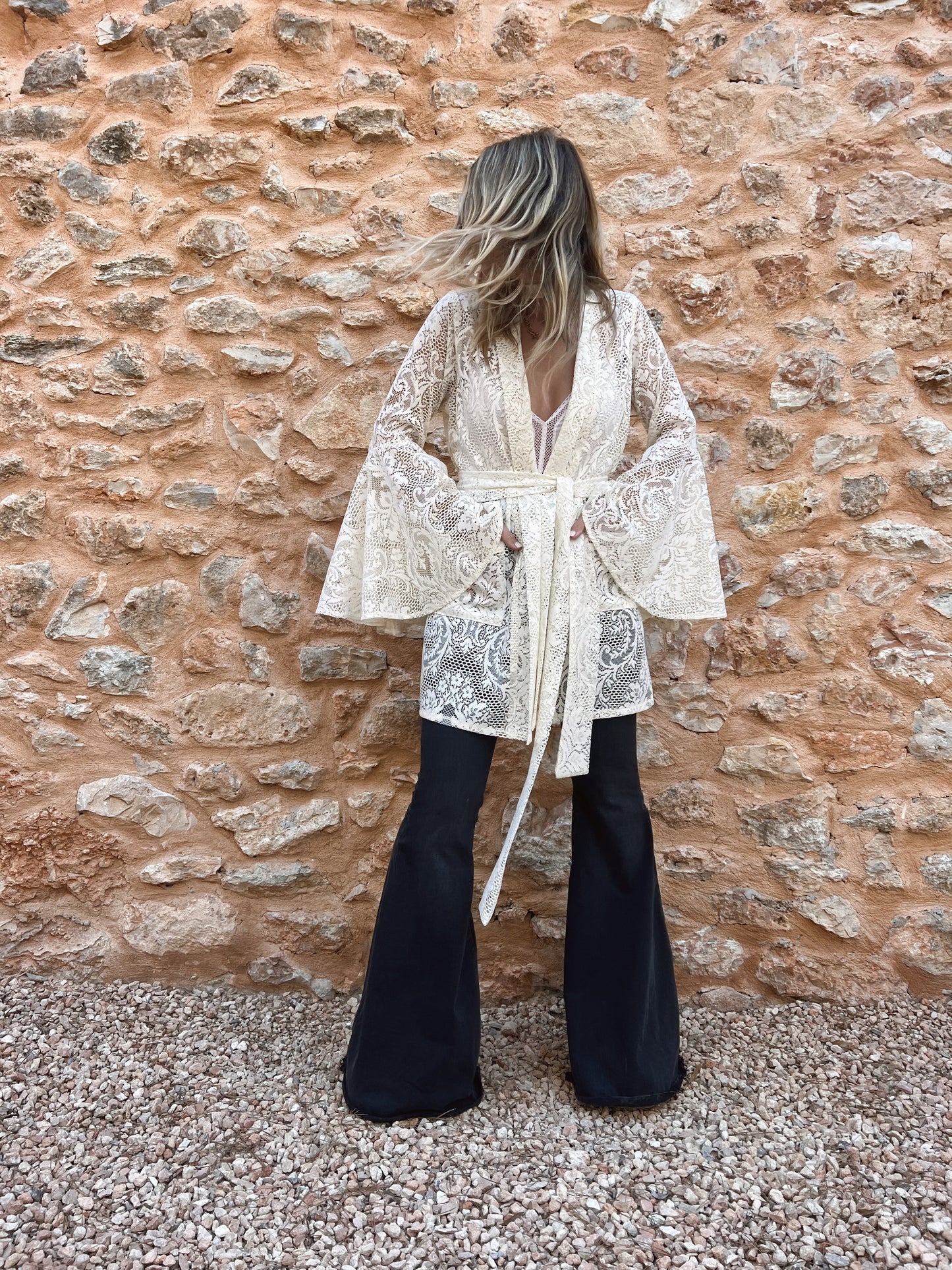 THE STEVIE SMOKING JACKET - CREAM