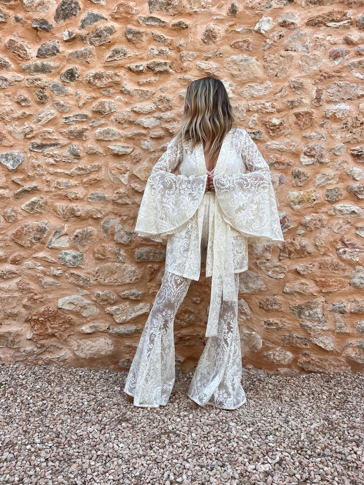 THE STEVIE SMOKING JACKET - CREAM